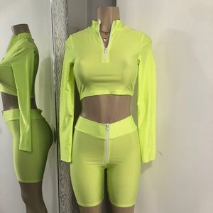 Lime green two piece set